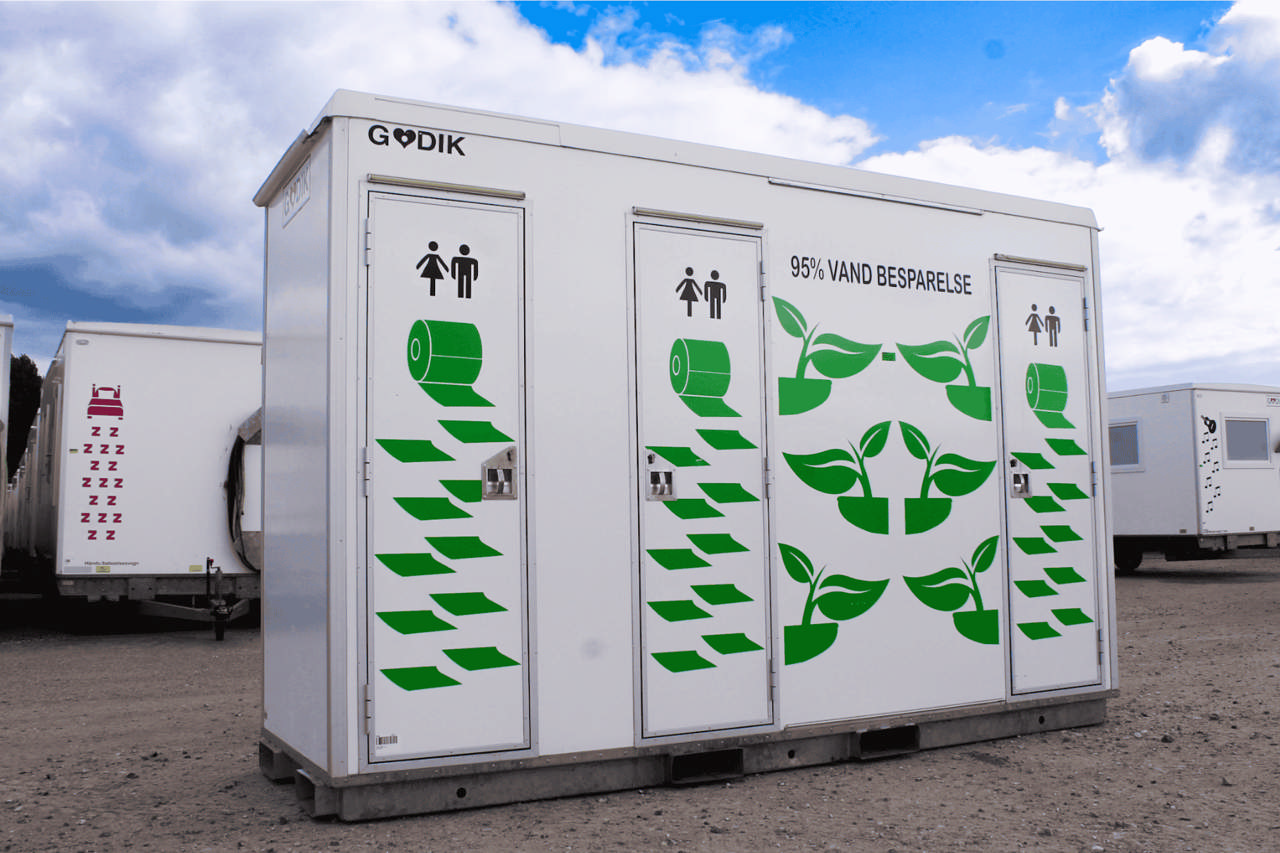 Vacuum toiletmodul med 3 toiletter