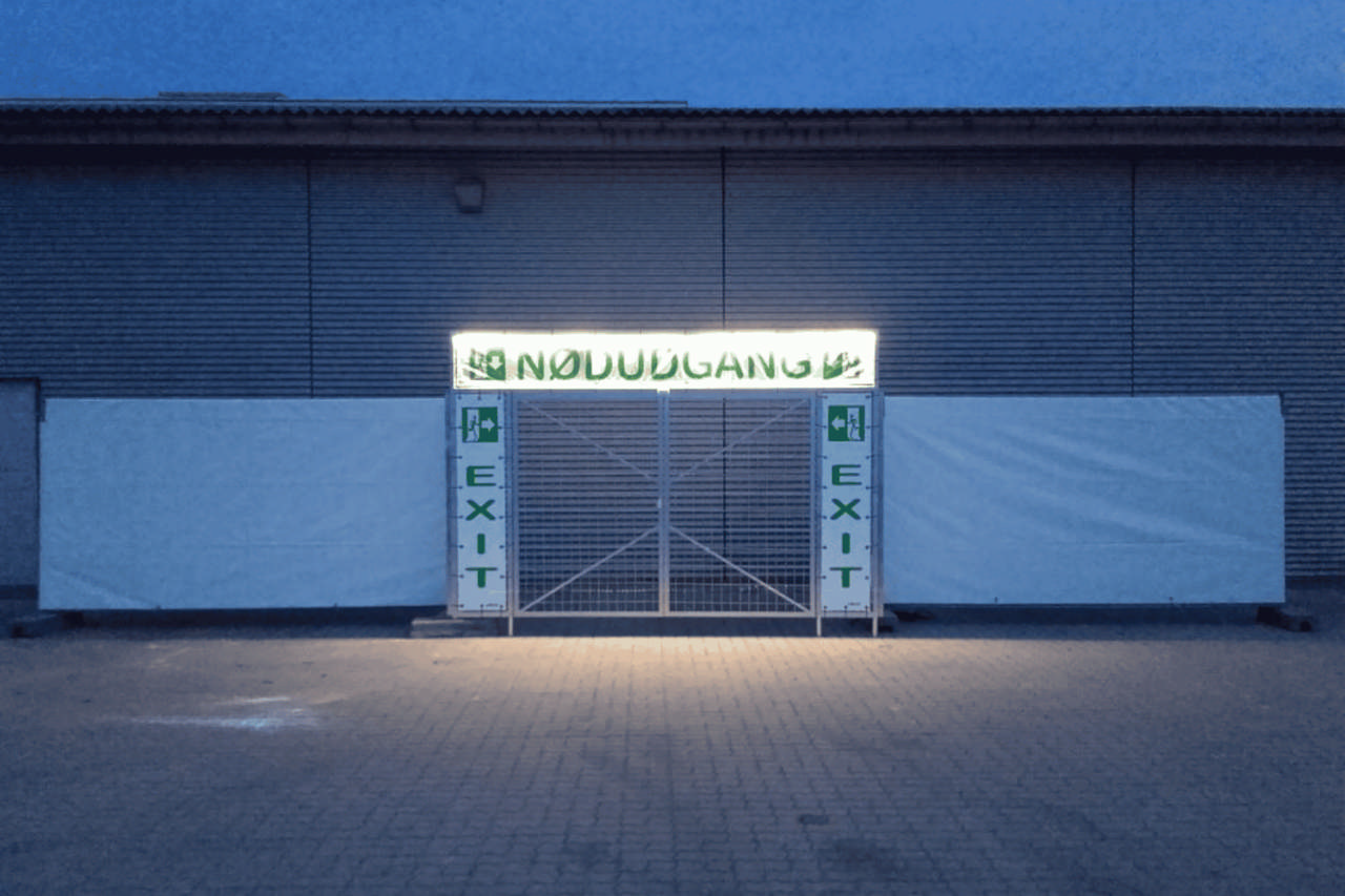 Nødudgang med LED-lys 8 stk.