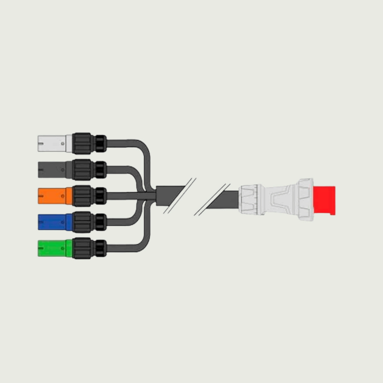 PowerLock hun/125A Rød CEE han