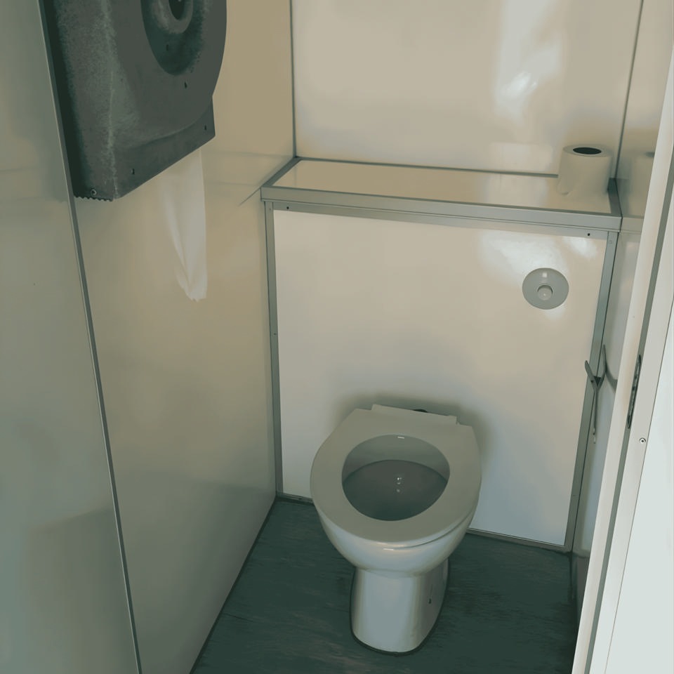 Luksus toiletvogn med 7 toiletter og 2 urinaler - Toiletter med skyl