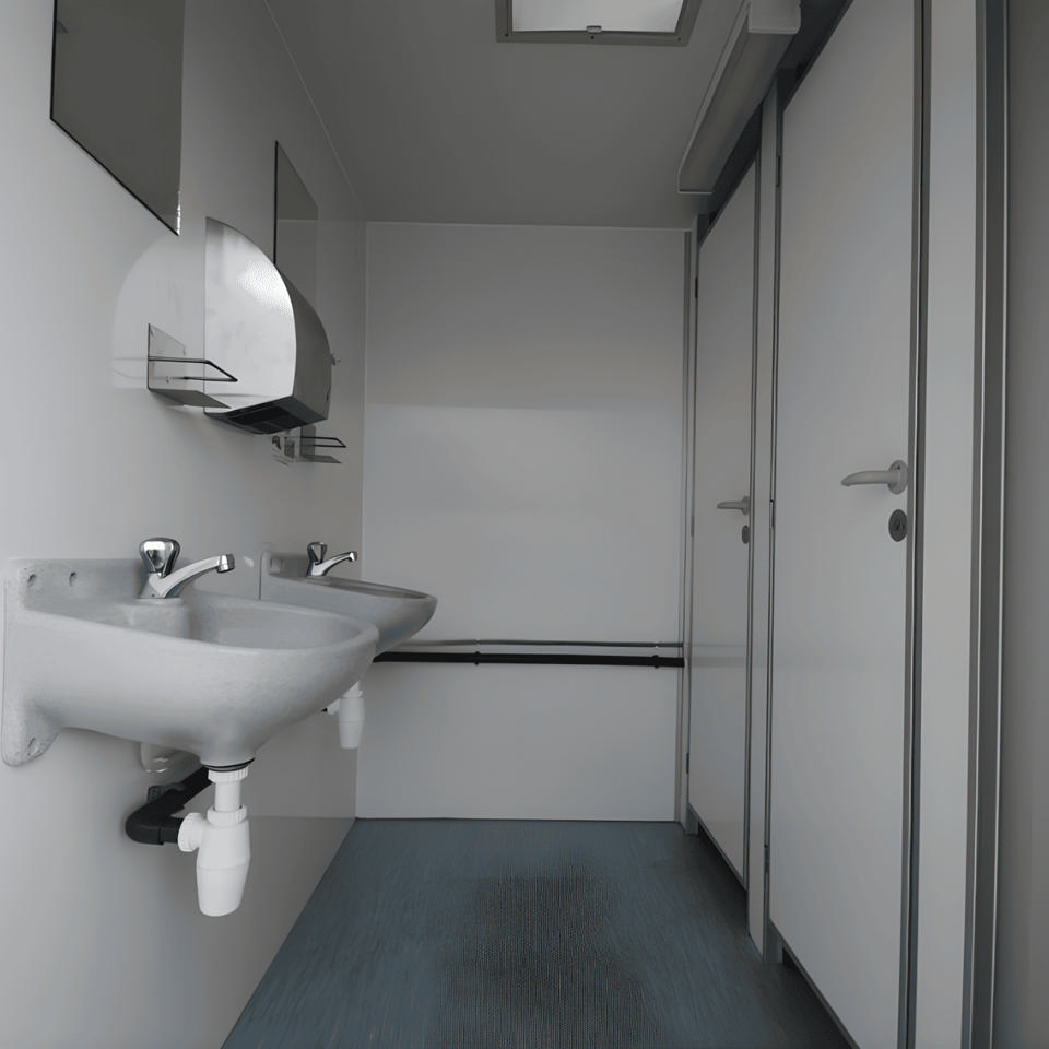 Luksus toiletvogn med 6 toiletter og 1 urinal - Toiletter med skyl