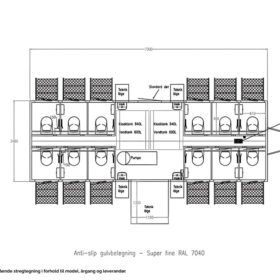 Vacuum toiletvogn med 12 toiletter - Vacuumtoiletter