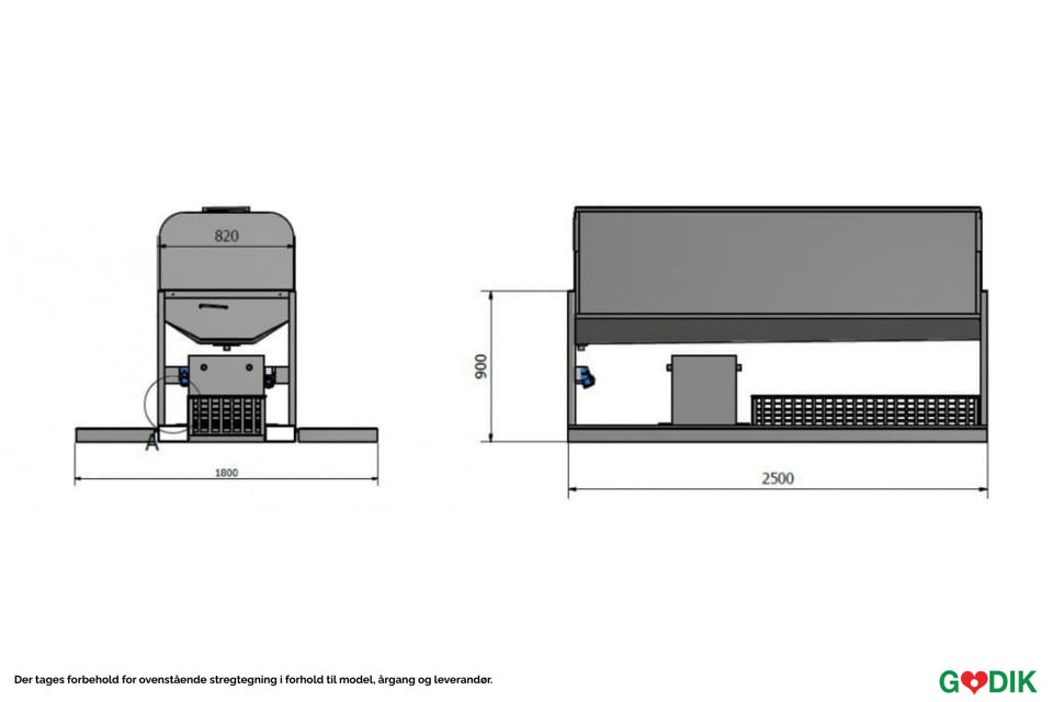 Urinalunit med afløbspumpe for 8 personer - Urinaler