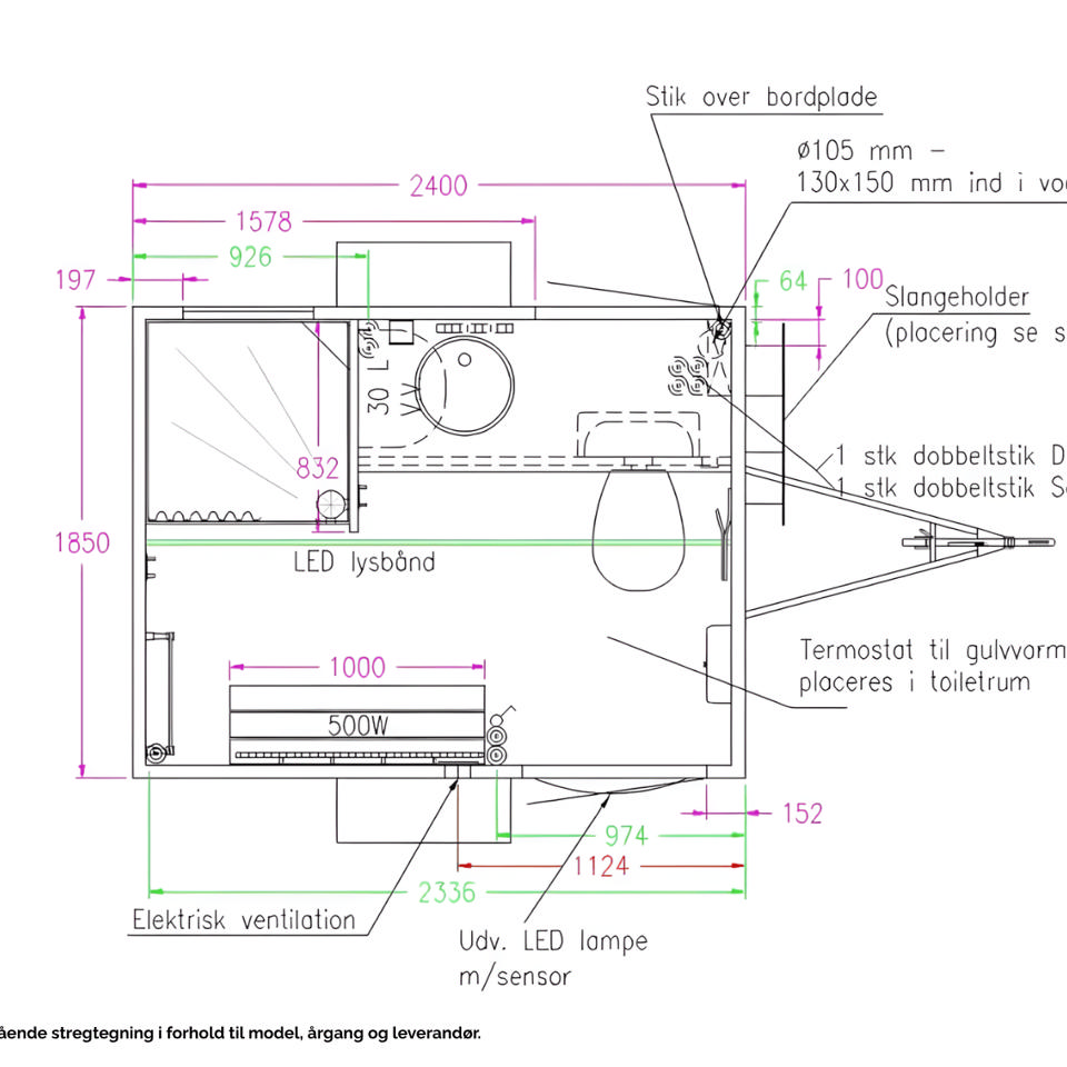 Toiletvogn med bad / badmobil - Badvogne- og moduler