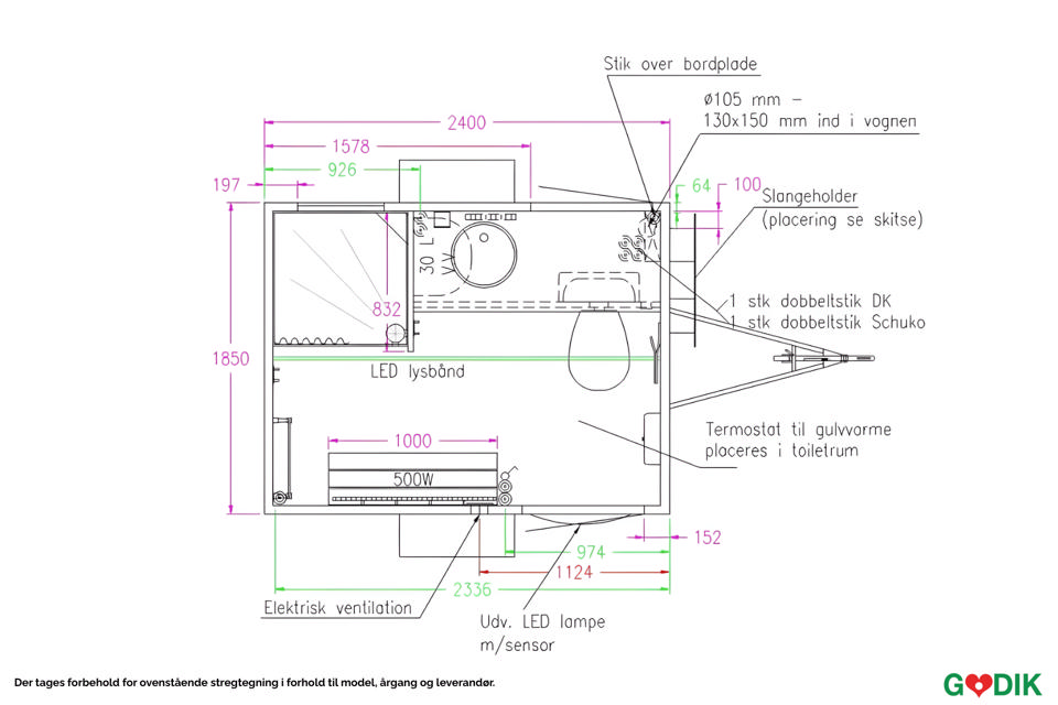 Toiletvogn med bad / badmobil - Badvogne- og moduler