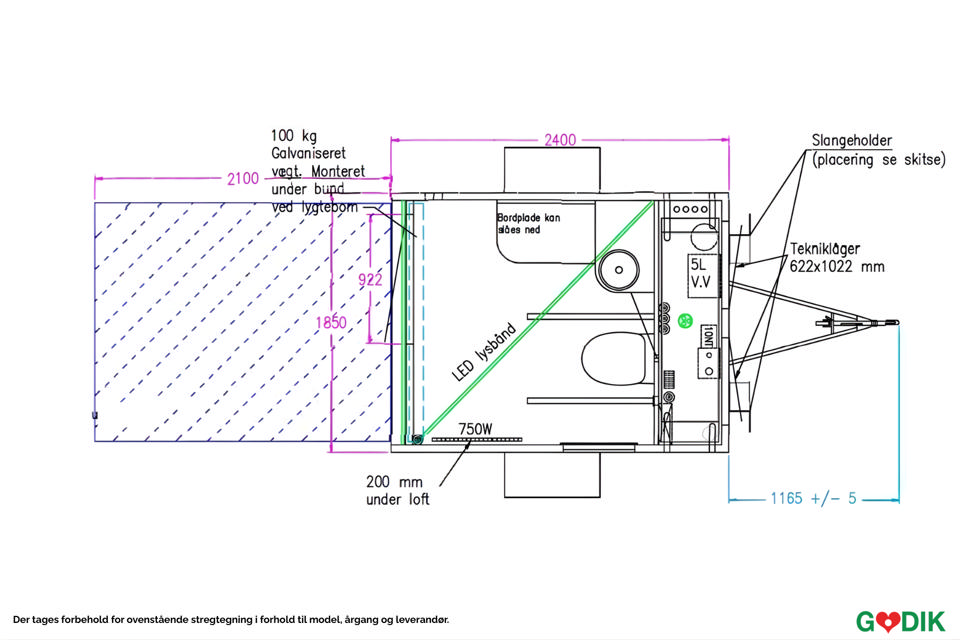 Handicap toiletvogn / puslevogn - Pusle- og Handicaptoiletter