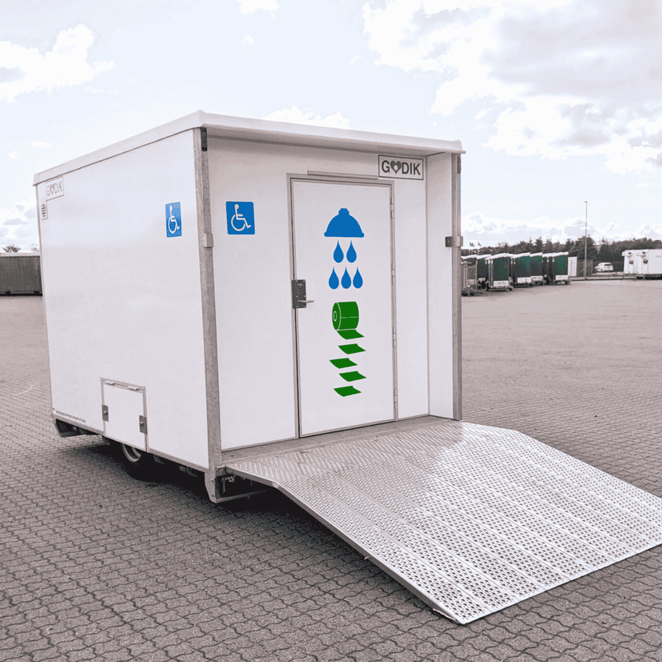 Handicap toiletvogn m. lift og bad - Pusle- og Handicaptoiletter