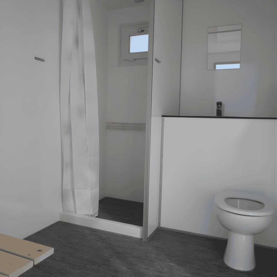 Badevogn med 3 badeværelser - Badvogne- og moduler