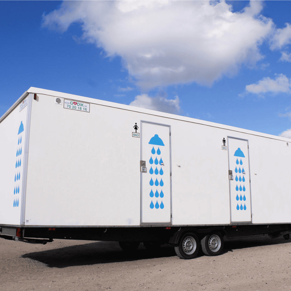 Badevogn til 8 personer m. gasvandvarmer - Badvogne- og moduler