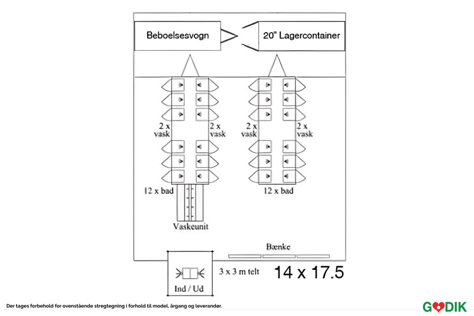 Badeland med 2 stk. badevogne - Badeland