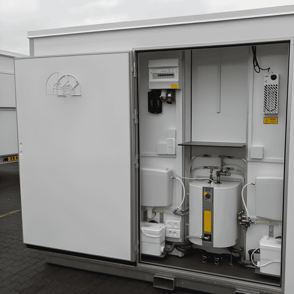 Bademodul med 2 badeværelser - Badvogne- og moduler