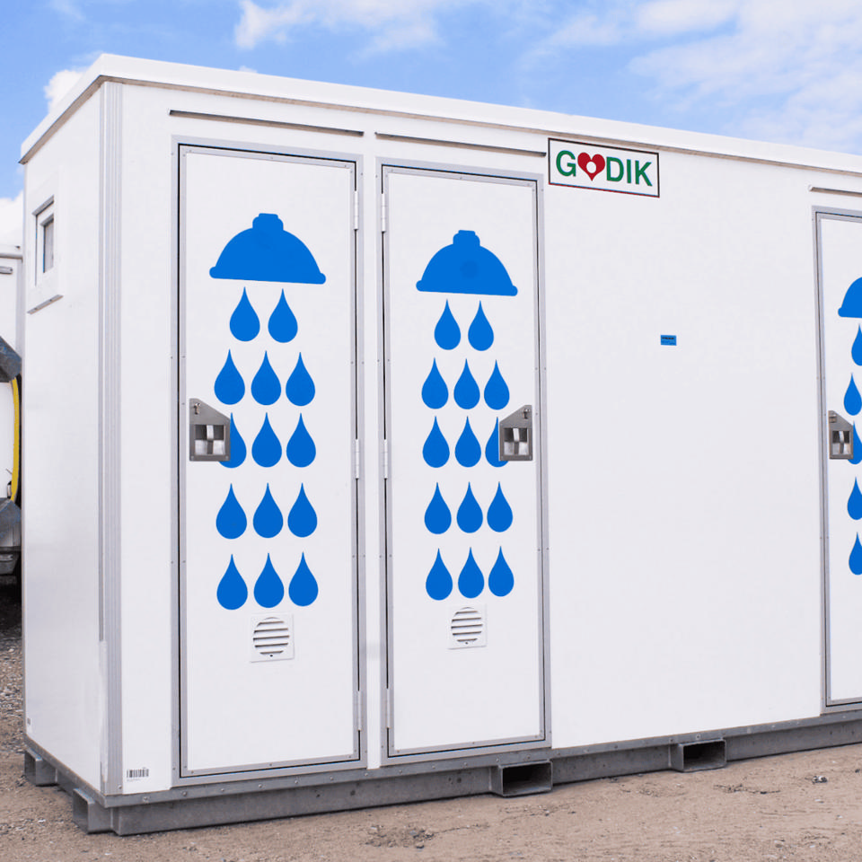 Bademodul med 3 bad - Badvogne- og moduler