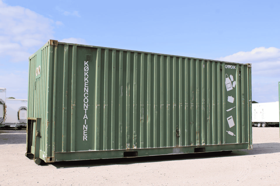 Køkkencontainer m/køl og frys - Køkken- og kantinevogne