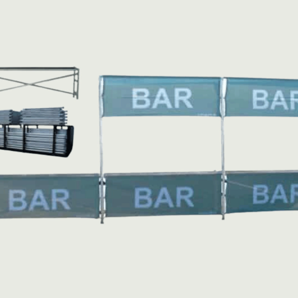 Palle med 10 stilladsbarer - Salgs- og merchandiseboder