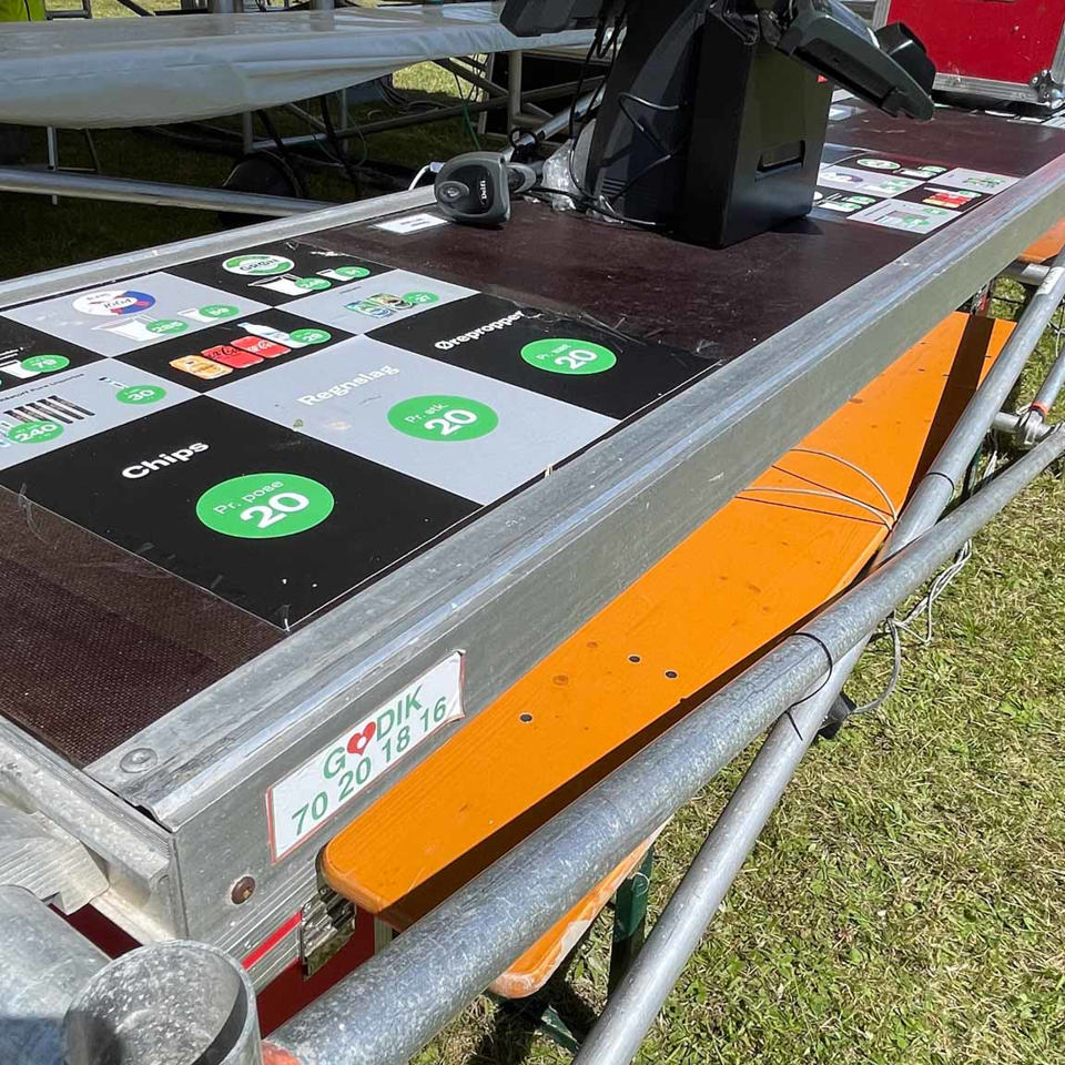 Palle med 10 stilladsbag bar - Salgs- og merchandiseboder