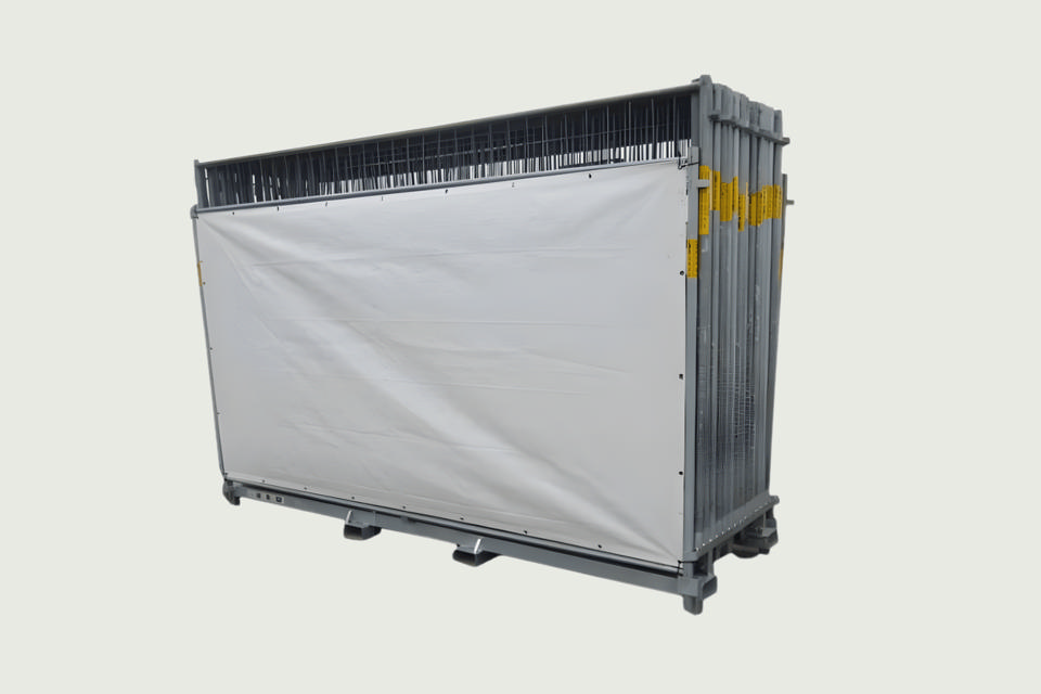 Byggepladshegn med hvid hegnsdug (1 palle) - Hegn & afspærring