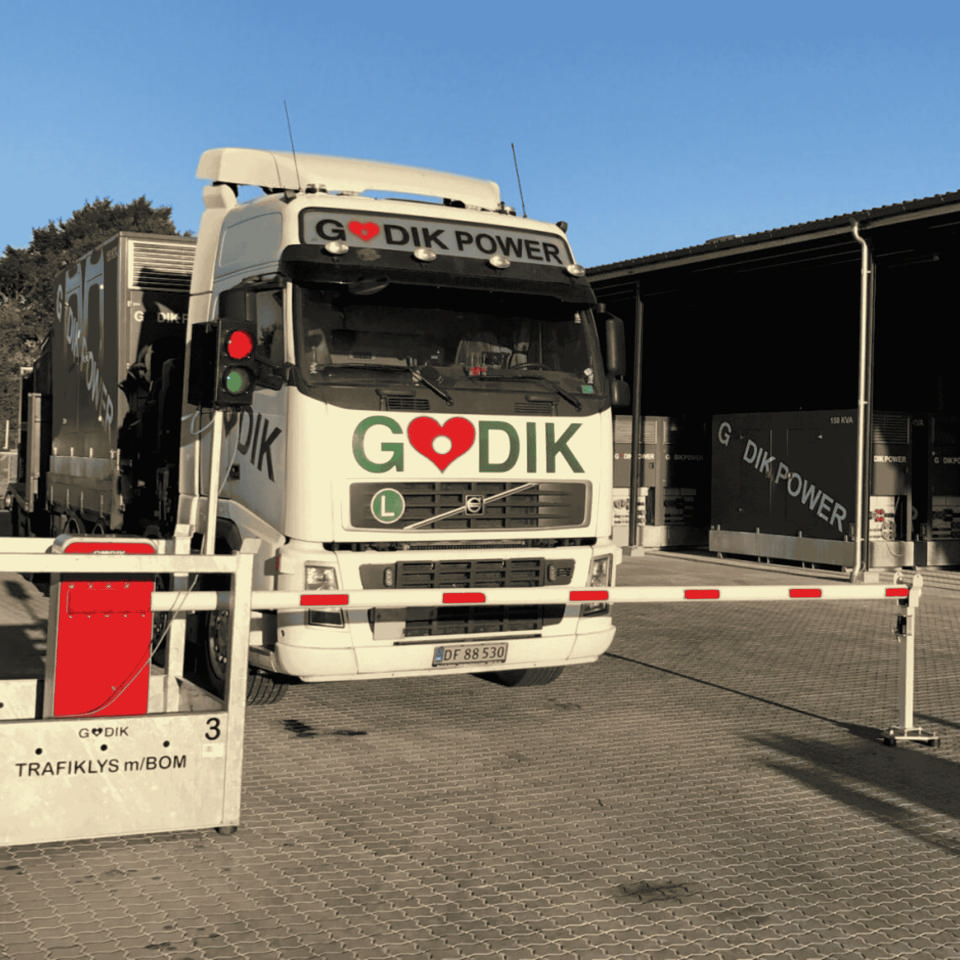 Trafiklys med bom - Hegn & afspærring