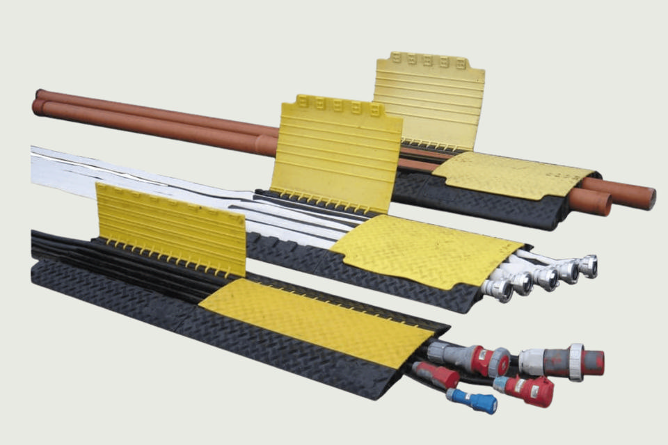 Overkørselsbakke el-kabel 90 cm - Overkørselsplader og kabelbroer