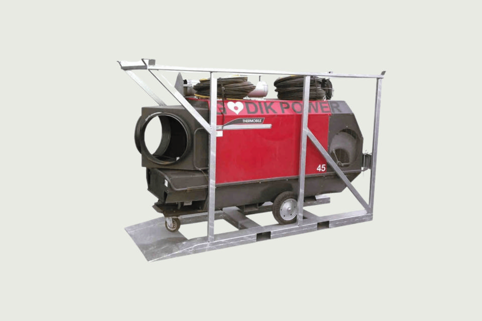 Mobilvarmekanon 185 kW - Varme- & ventilationsanlæg