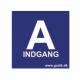 a-indgang-skilt