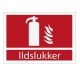 Ildslukker-klistermærke