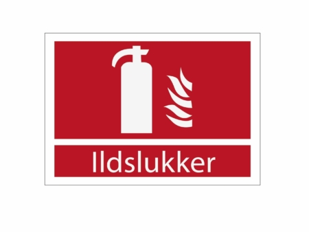 Ildslukker-klistermærke